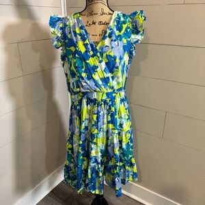 Taylor Tiered A-line Floral Dress - XL